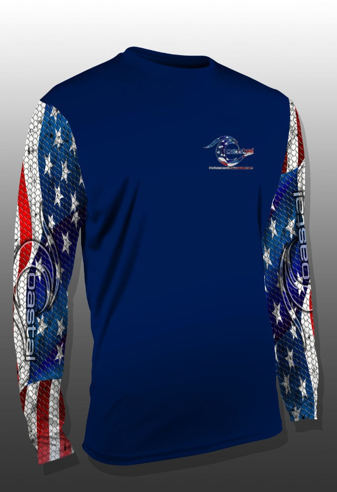 Coastal Americana Performance Long Sleeve T-shirt