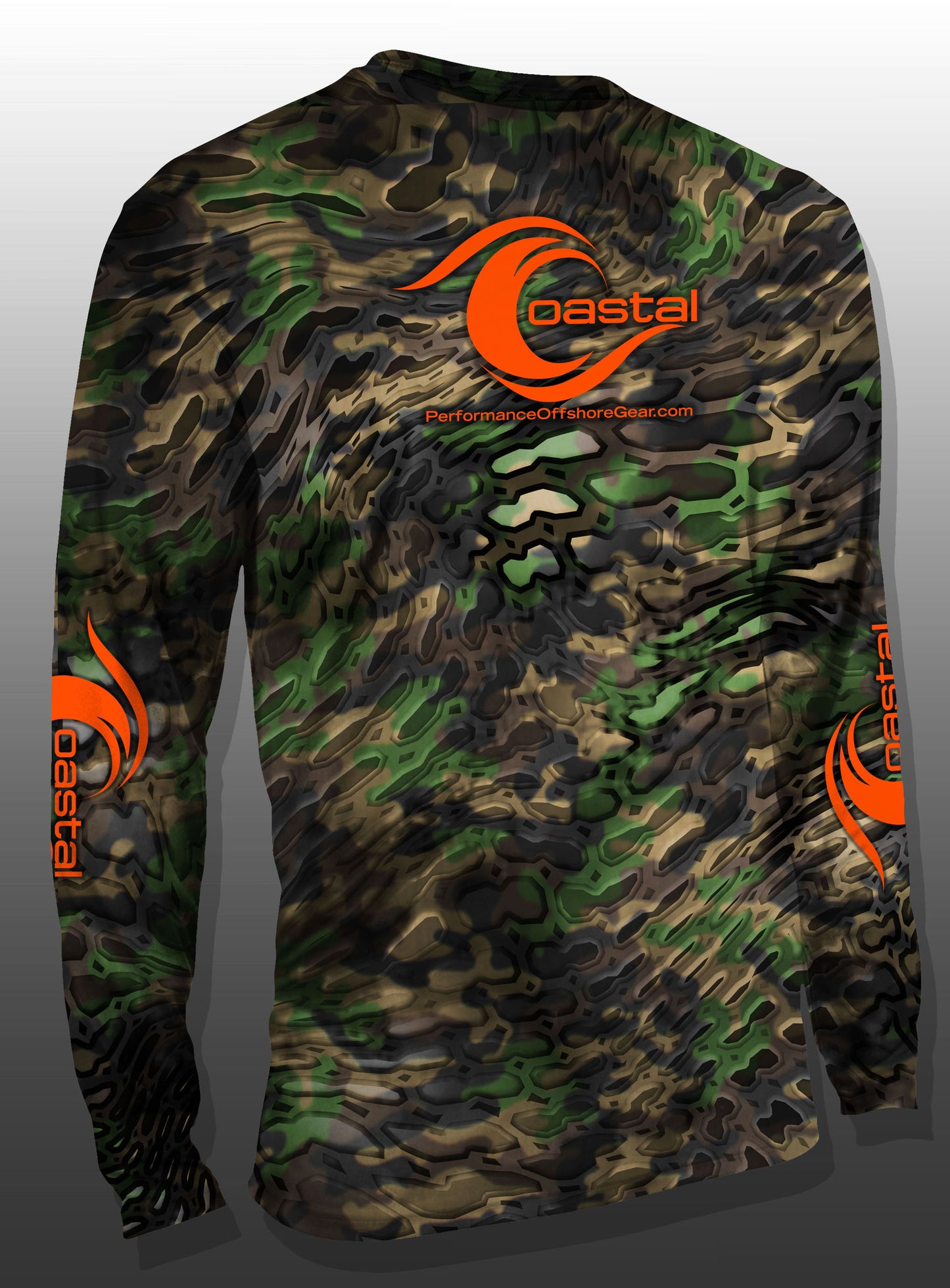 Coastal Camo Performance Long Sleeve T-shirt