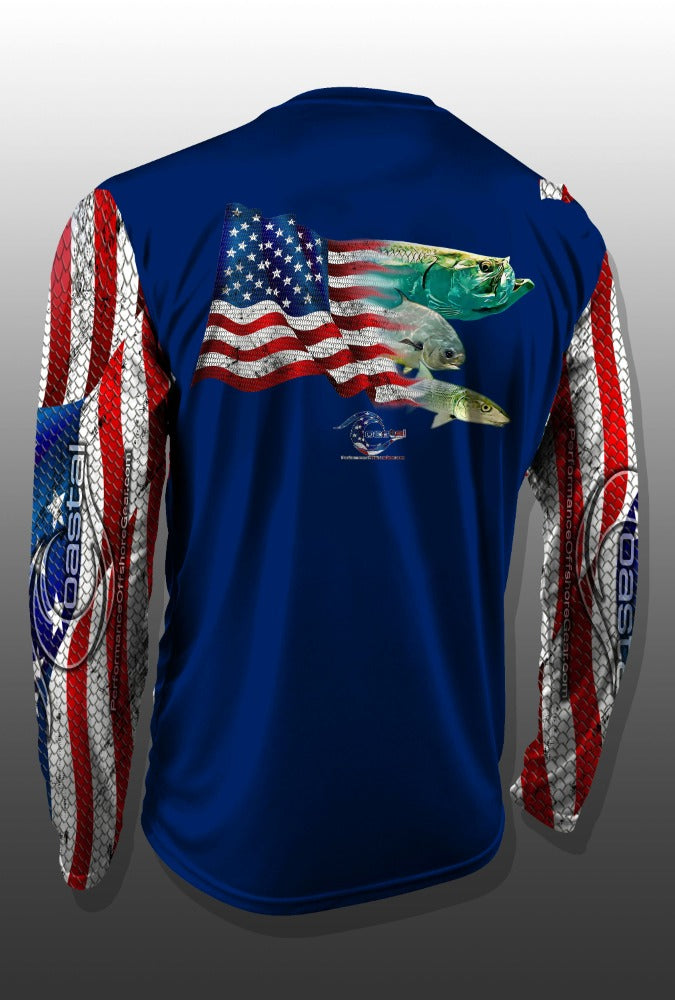 Coastal Americana Performance Long Sleeve T-shirt