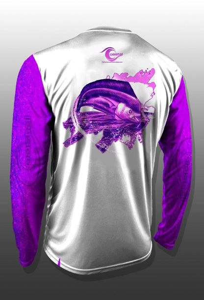 Coastal Purple Mahi Performance Long Sleeve T-shirt