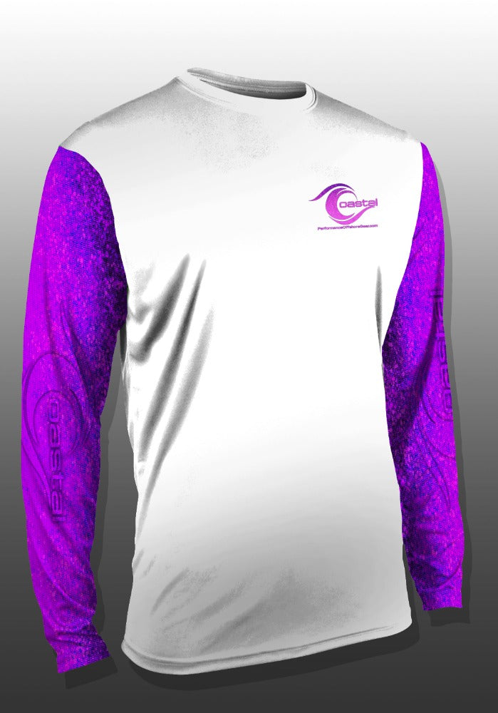 Coastal Purple Mahi Performance Long Sleeve T-shirt