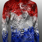 Coastal Red White & Blue Camo Performance Long Sleeve T-shirt