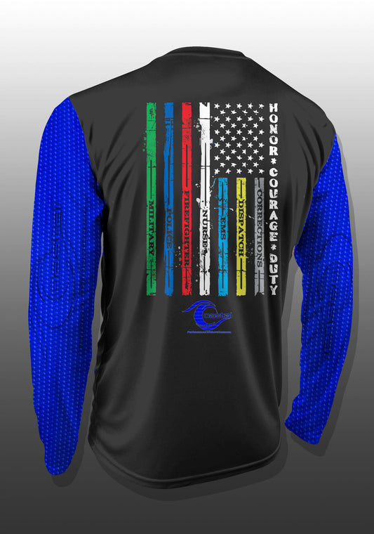 Coastal Thin Line Performance Long Sleeve T-shirt